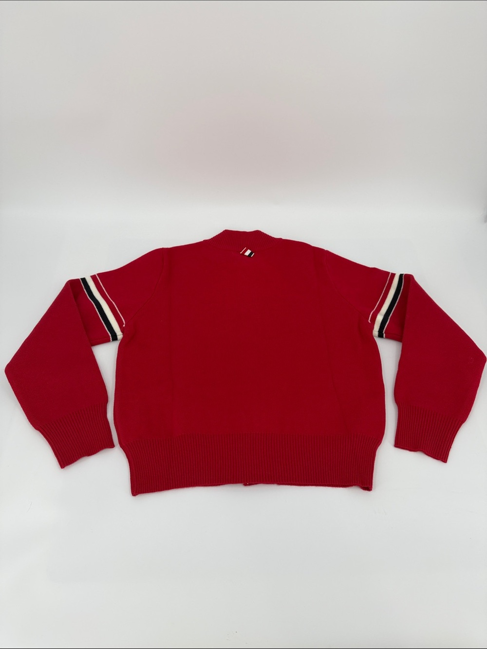 Thom Browne Red Button-Front Sweater Jacket - Picture 8 of 9